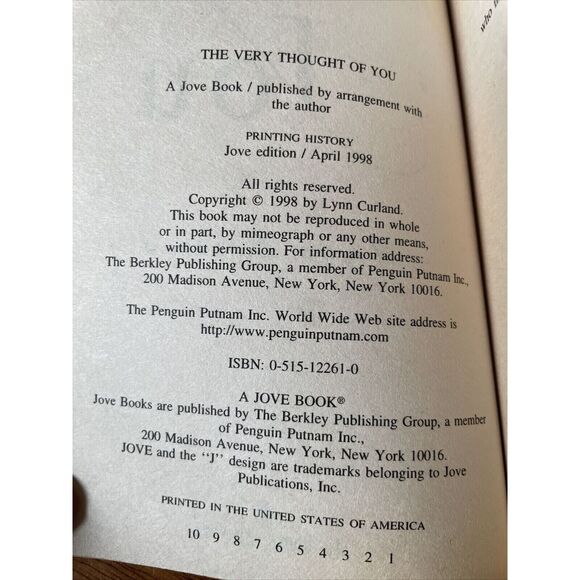 The Very Thought of You by Lynn Kurland (1998, Paperback) - Picture 4 of 4